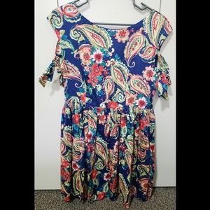 Paisley Print Midi Dress
